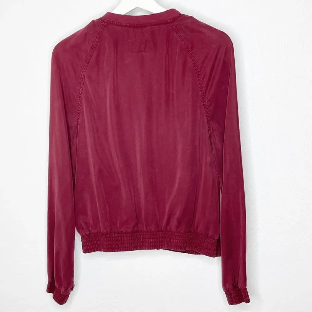 American Eagle Outfitters maroon zip up lightweight jacket